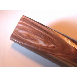 Akrylstang 25 mm Brun/Gul/Hvid. Beregnes pr. cm.