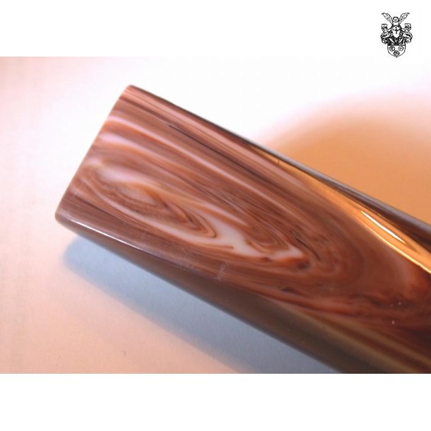 Akrylstang 25 mm Brun/Gul/Hvid. Beregnes pr. cm.