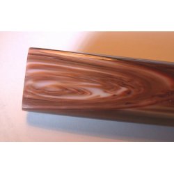 Akrylstang 25 mm Brun/Gul/Hvid. Beregnes pr. cm.