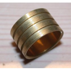 &Oslash;12,5x8 mm Messingring  1mm gods, Royal Navy