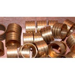 &Oslash;12,5x8 mm Messingring  1mm gods, Royal Navy