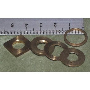 Ø14x2 mm Messingring, hul: 7,5mmØ