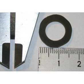 16,5x2 mm Messingring m/10 mm hul