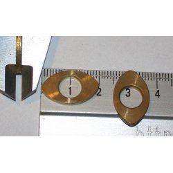 22,2/15,5x1 (BxHxT) Messingring, hul 7,4 mm