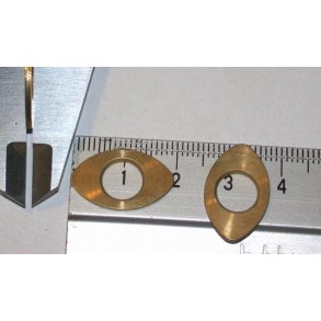 20/12,5x2 mm (BxH) messingring, hul: 7,4 mm