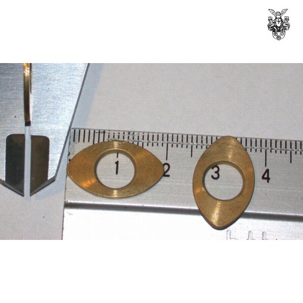 20/12,5x2 mm (BxH) messingring, hul: 7,4 mm