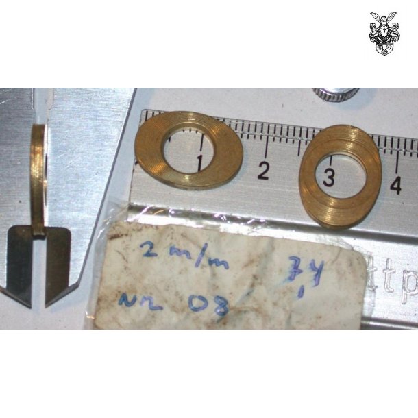 17/12,5x2 mm (BxH) messingring, hul: 7,4 mm