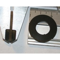 25x2 mm Ebonitring, hul: 15 mm
