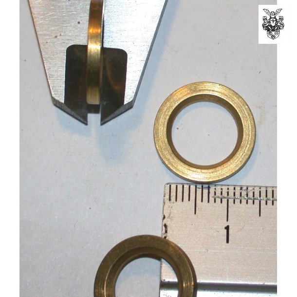 16x2 mm Messingring, hul: 10,4 mm