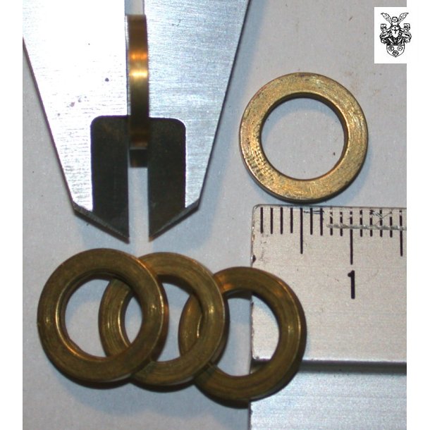 13x2 mm Messingring, hul: 8,4