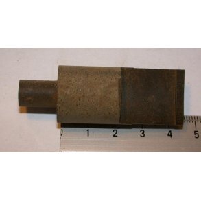 &Oslash;20x45 mm H&aring;ndlavet Ebonitspids, 9,5 mm tap