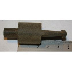 &Oslash;20x45 mm H&aring;ndlavet Ebonitspids, 9,5 mm tap