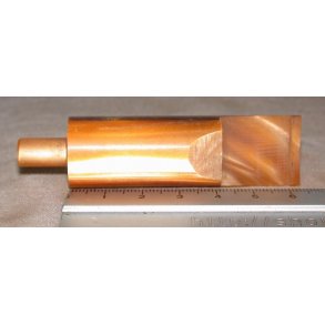 �25x65 mm  Gul/M�rk Akrylspids, h�ndlavet, filtertap