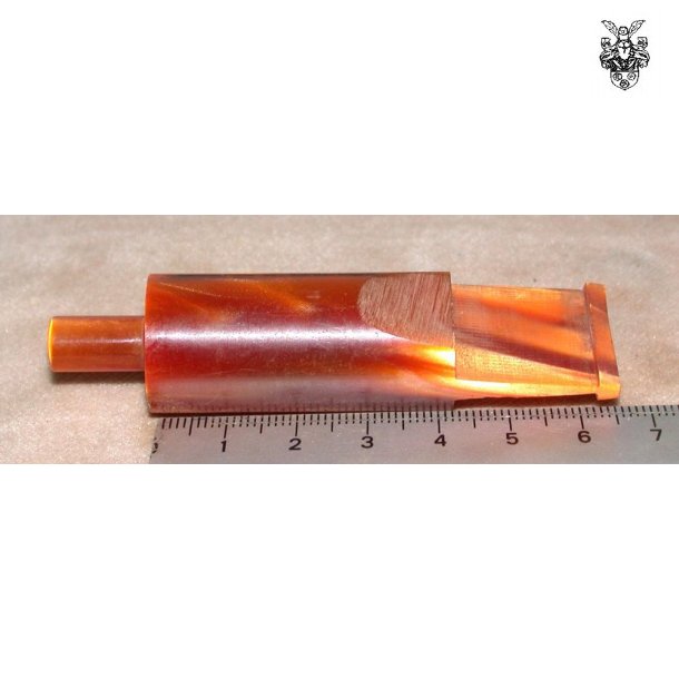 �20x65 mm Farvet Akrylspids - Gul/Brun - bid er fr�set, 8 mm tap