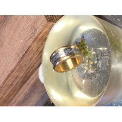 16x7,3 mm Dekorationsring m/2 rundinger 0,5 mm over niveau, hul 13,3 mm