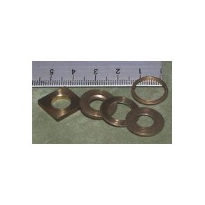 F15x2 mm kvadratisk messingring med 8,5 mm hul