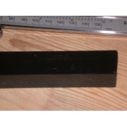 20x20 mm Sort Akryl. Beregnes pr. cm.